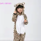 Детский фланелевый костюм-комбинезон в виде животного, леопардового медведя, костюм для косплея, Пижамный комбинезон, леопардовая Пижама, женский комбинезон