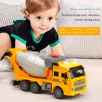 large simulation cement truck mixer truck toy car model light music inertial concrete engineering vehicle childrens toy gift
