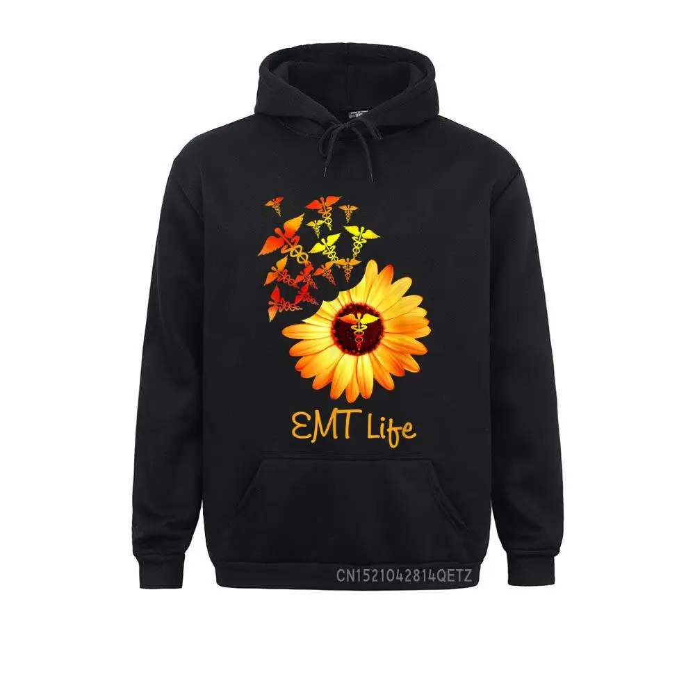 Hoodies EMT Life Sunflower Coat Cute Nurse Gifts Hoods Mother Day Cheap Party Long Sleeve Men Sweatshirts Party