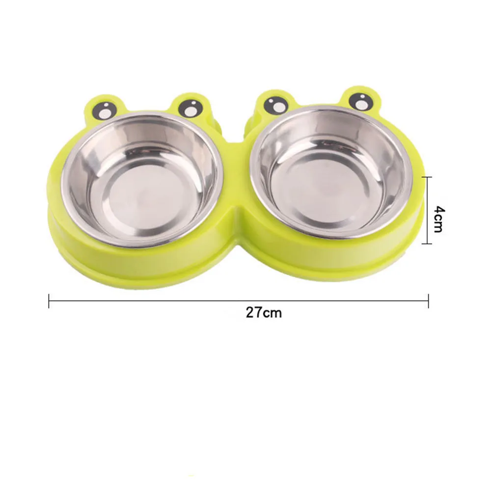 Милая миска для кошек из нержавеющей стали круглая домашних животных миски