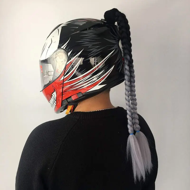 Мотоциклетный шлем косички женский парик с косами для мотоциклетных шлемов Twist