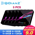 X88PRO X3 10 шт. Android 9,0 приставка для ТВ Amlogic S905x3 смарт-приставка для ТВ 4 Гб Оперативная память 64 Гб оперативной памяти, 32 Гб встроенной памяти, Декодер каналов кабельного телевидения Media Player pk H96 MAX hk1box iptv