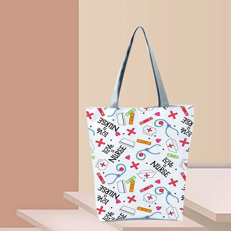 

Nurse Print Tote Bag Cross-border Beach Bag Polyester