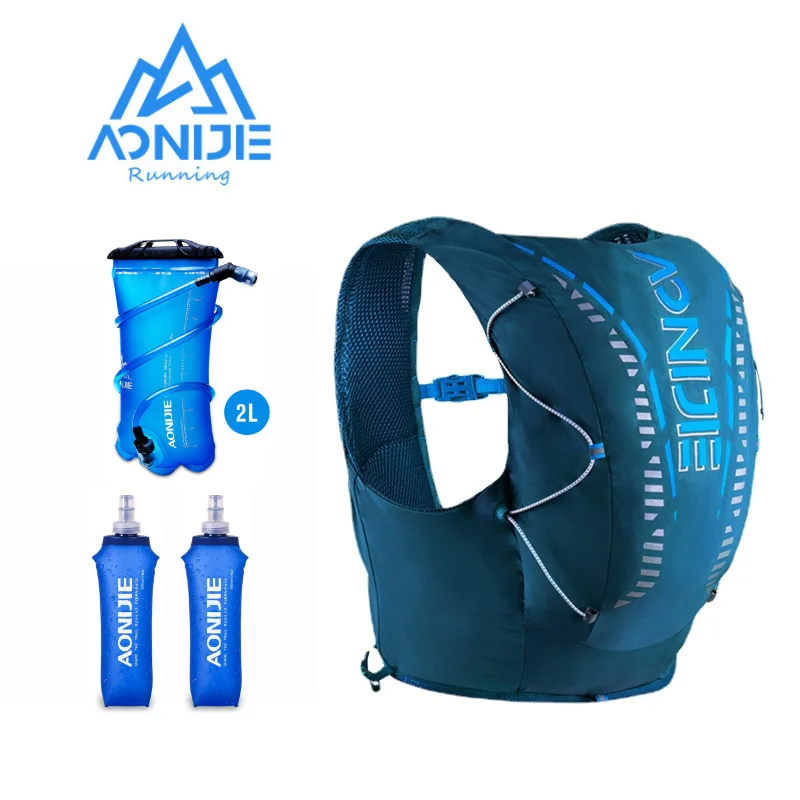 AONIJIE C962S Newest 12L Sports Off Road Backpack Running Hydration Bag Vest Soft for Hiking Trail Cycling Marathon Race 500ML
