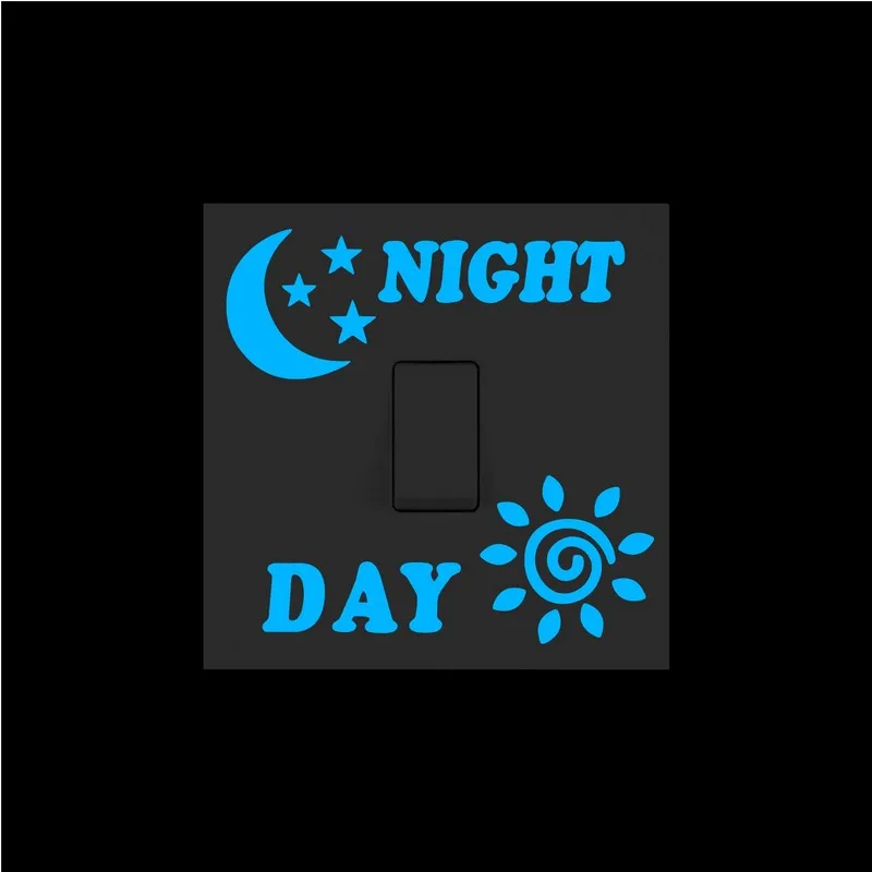 Солнце Луна звезды светится в темноте стикер на стену s День и ночь светящиеся