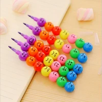 4y4a 50pcslot 7colors smiley crayons candied crayons creative gifts children art student safety and environmental stationery