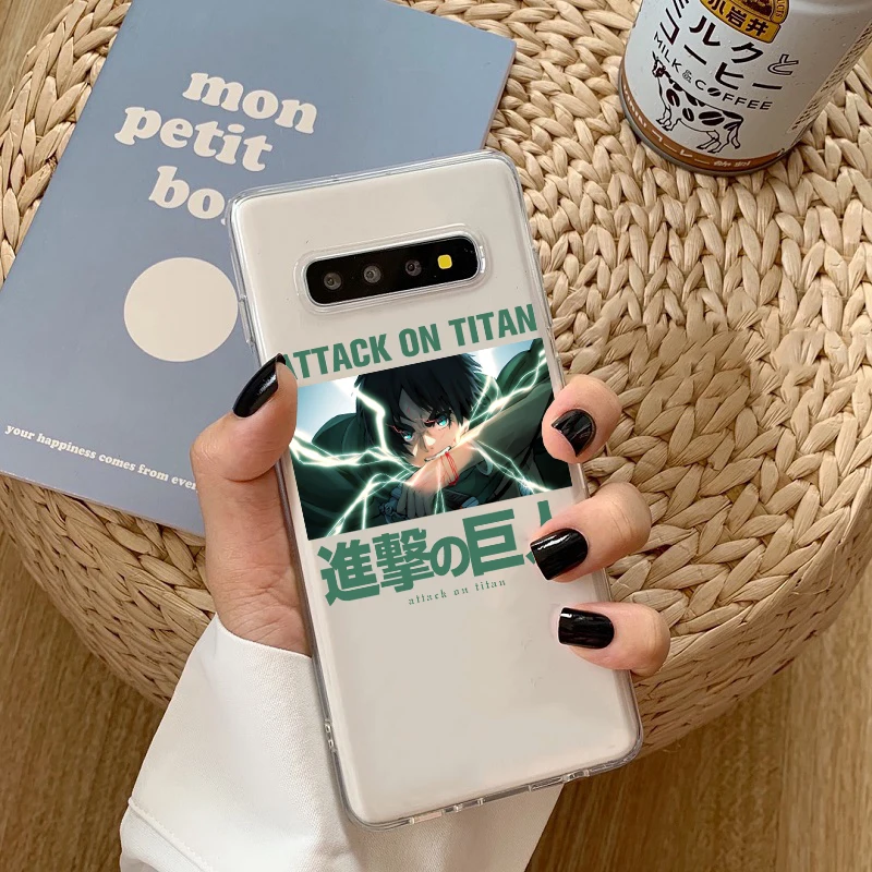 

Anime Attacking Giant Tempered TPU Soft Phone Case for Samsung M10 M20 Note8 Note9 J5 J7 cover