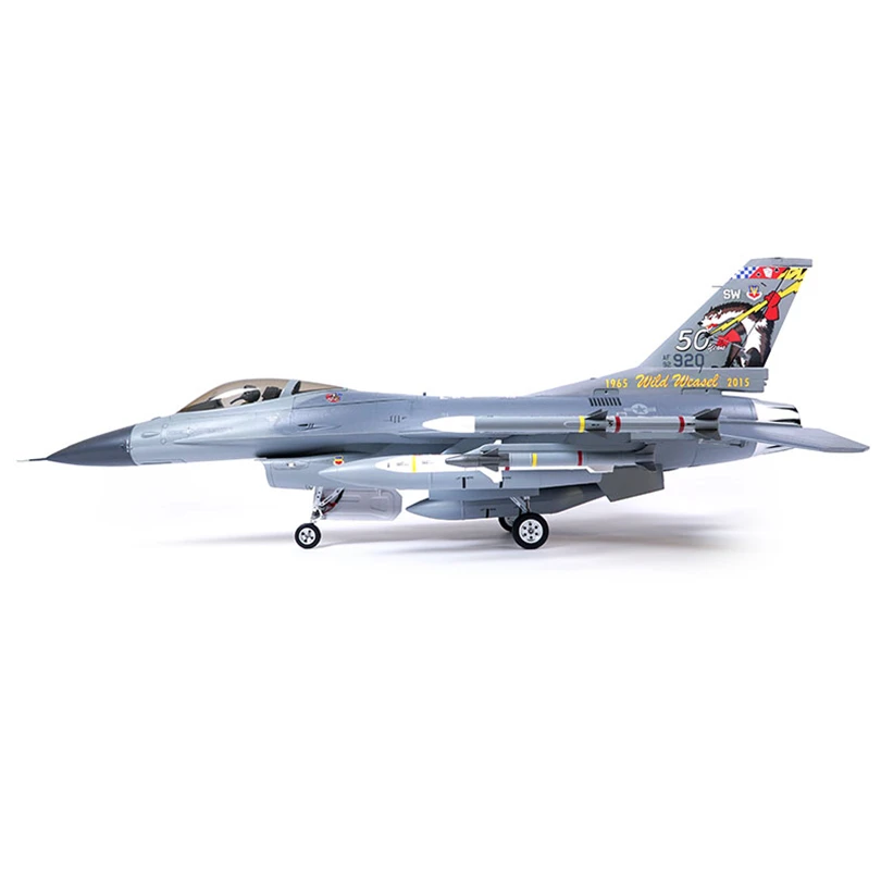 Радиоуправляемый самолет FMS 80 мм Ducted Fan EDF Jet F16 F-16 Falcon 6CH с клапанами убирает