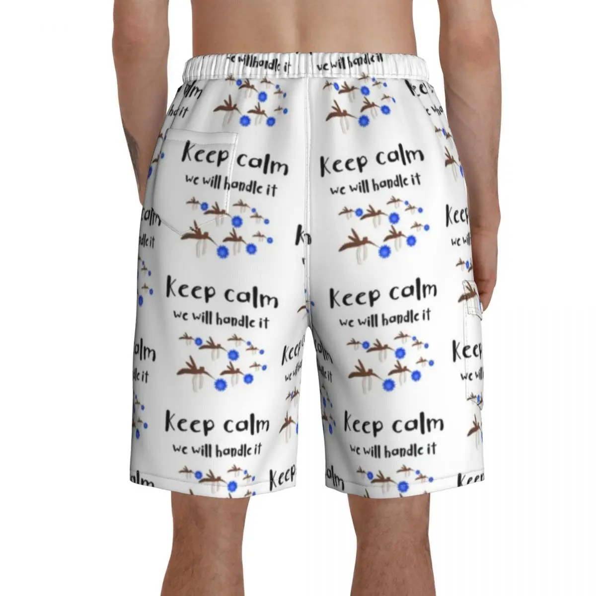 

Mosquito Board Shorts Bathing Swimming Trunks Polyester Pattern Men Swim Trunks