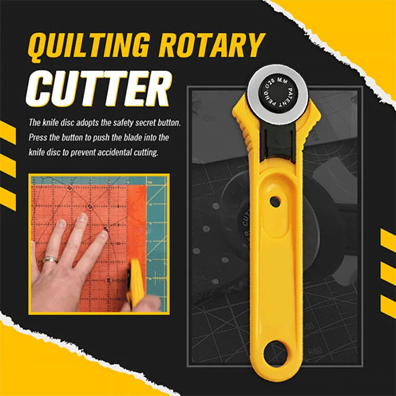 

Quilting Rotary Cutter Tool for Leather Tools Circular Quilting Cutting Patchwork Cut Tool Fabric Cutting Knife Paper Arts Home