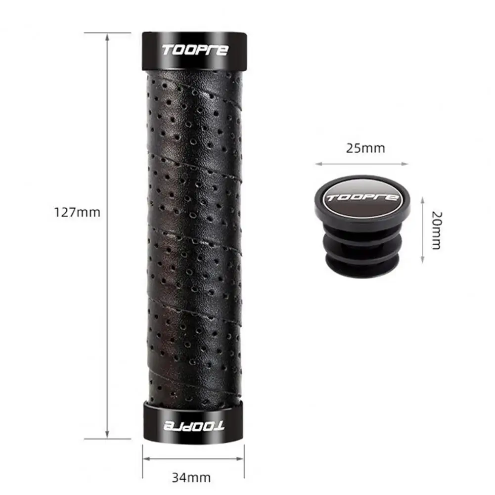 

1 Set Shock-Absorbing Road Cycling Bicycle Handle Sleeve Durable Anti-skid Rain-proof Handlebar Grips with Plug Breathable Holes