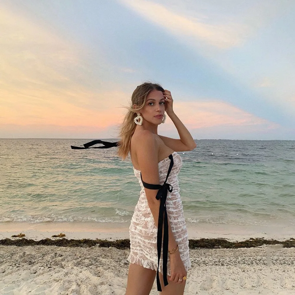 MONMOIRA 2019 Винтаж Strappt кружевное лоскутное платье футляр женское сексуальное мини с