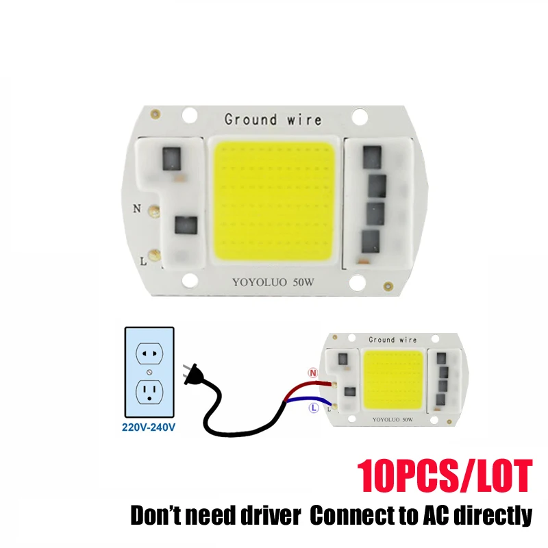 SMD COB Точечный светильник AC220 в чип для светодиодной лампы Beans Smart IC 5 Вт 20 30 50