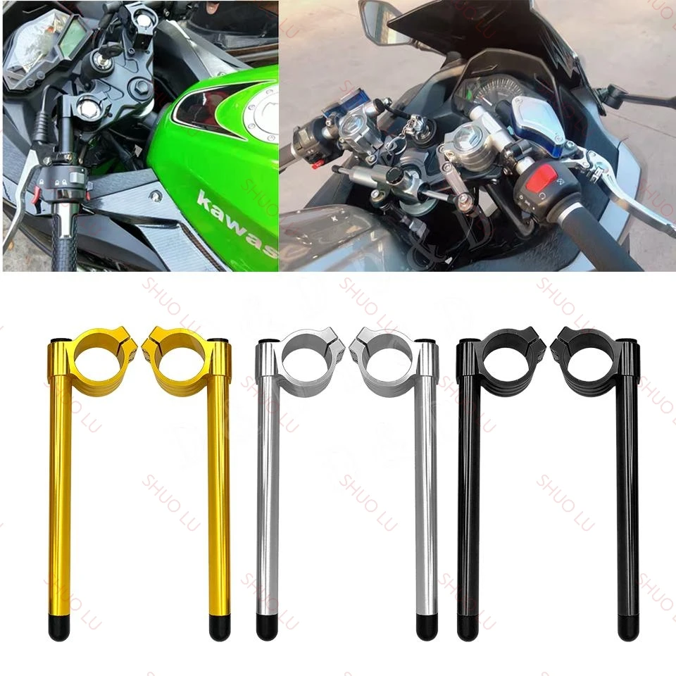 

For Kawasaki Ninja ZX10R ZX-10R 2004-2010 2011 2012 2013 Motorcycle split handlebar Clip On Ons Fork Adjustable Handlebars Kit