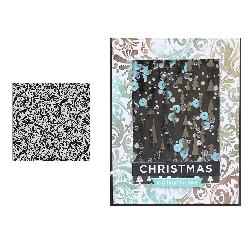 

2021 New Design Square Pattern Leaves Transparent Clear Silicone Stamp Seal DIY Scrapbooking Photo Album Decorative Sheets Mould