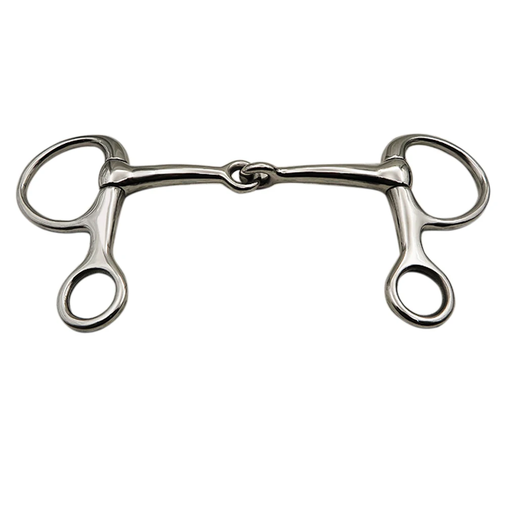 

Stainless Steel Horse Riding Rustproof Half Cheek Durable Outdoor Solid Jointed Snaffle Bit Dee Loose Ring Equestrian Supplies