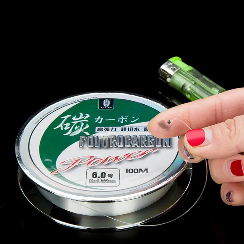 Леска для поводка 100 м 100% углеродная рыболовная леска -31 анг. Фунт. однонитевая