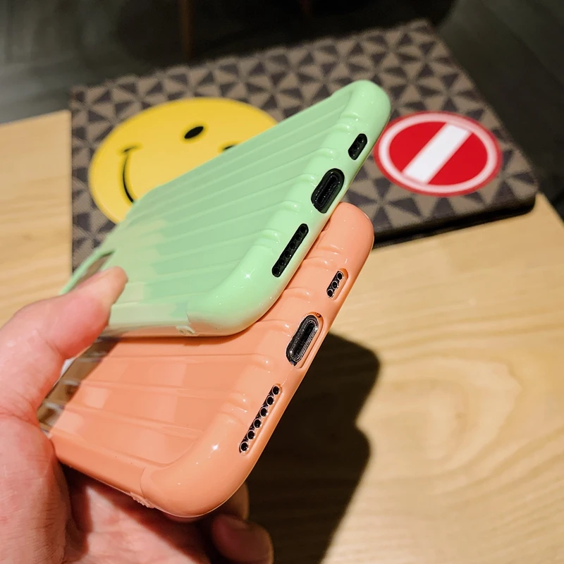 3D Suitcase Trunk Soft Silicone Transparent TPU Armor Case Cover For Apple iPhone 6 6s 7 8 Plus X XS XR 11 Pro Max Coque Fundas | Мобильные
