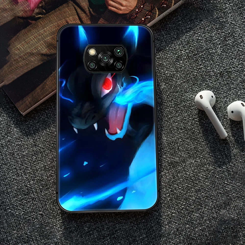 

Cute Pokemons Phone case Cover Hull For Xiaomi Mi A2 A3 8 9 9T Note 10 Se Lite Pro black Bumper Pretty Funda Fashion Cover Soft