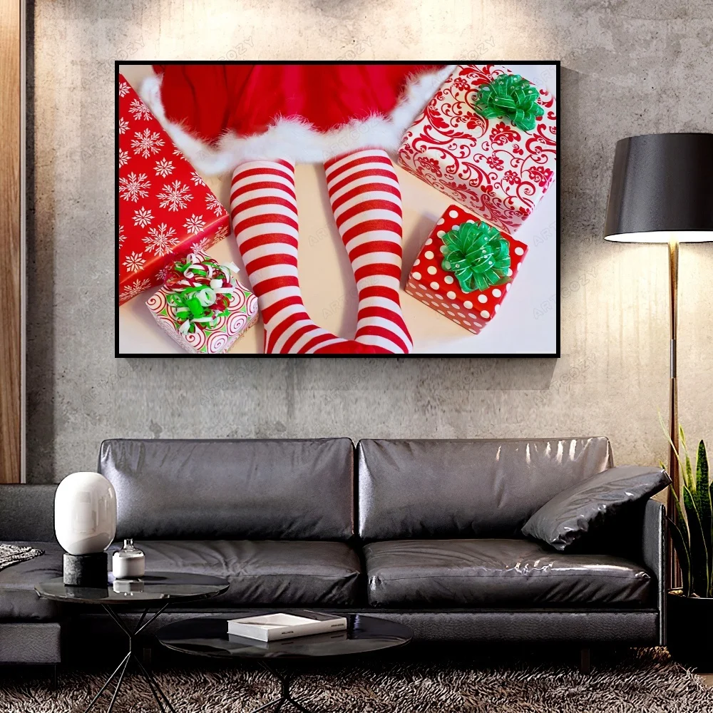 

Artcozy Oil Canvas Painting santas_elf_girl For Home Decoration Wall Art