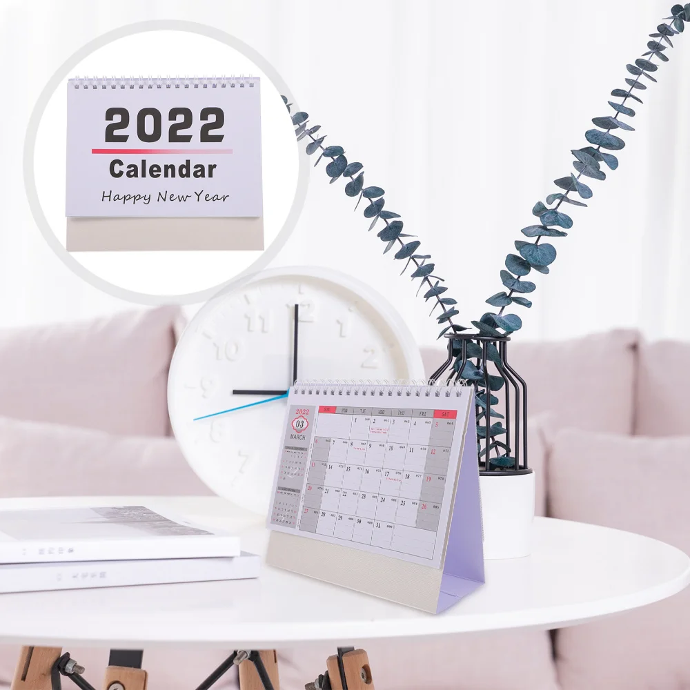 

1Pc 2022 English Desk Calendar Monthly Weekly Planner Large Schedule Calendar
