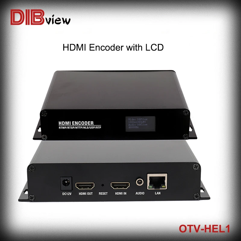 OTV-HEL1 H265 H264 HDMI IPTV Streaming Encoder With LCD SRT RTSP RTMPS IP Video Facebook YouTube Encoder