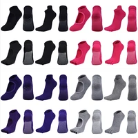 xc high quality womens pilates socks non slip breathable open back yoga socks sports ballet dance gym fitness ankle socks