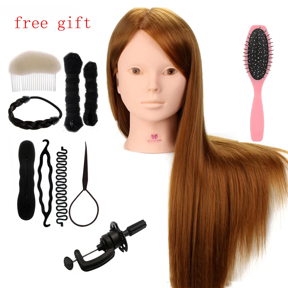 Обучение головы салон плетение волос 50% настоящие волосы Парикмахерские куклы