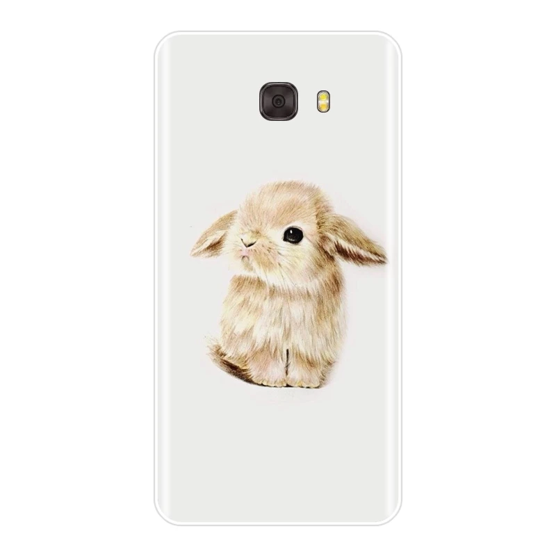 Мягкий чехол из ТПУ для Samsung Galaxy C5 C7 C8 Ультратонкий силиконовый с милыми животными