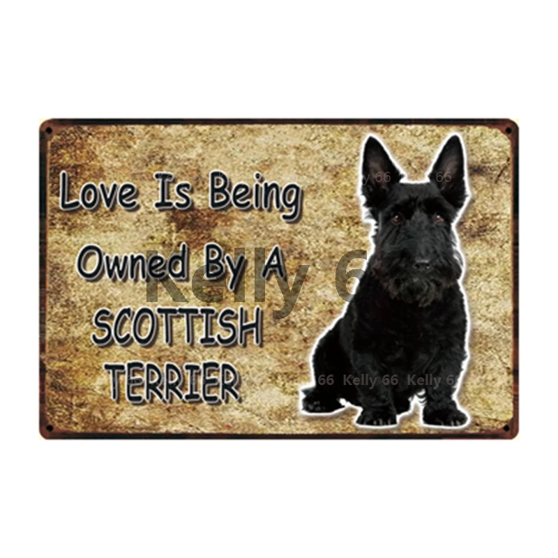 [Kelly66] собака Бретань кокер спаниель визла Йорк Сиба ину Металлический Знак