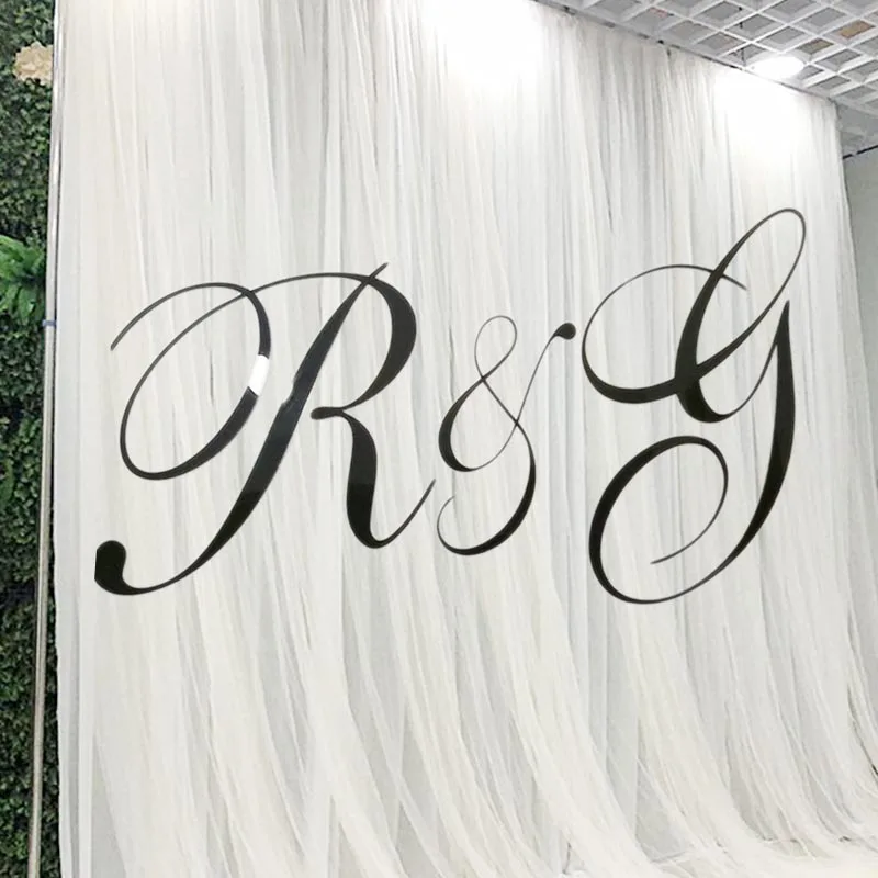 Пользовательский оригинальный знак имени деревянный акриловый свадебный фон