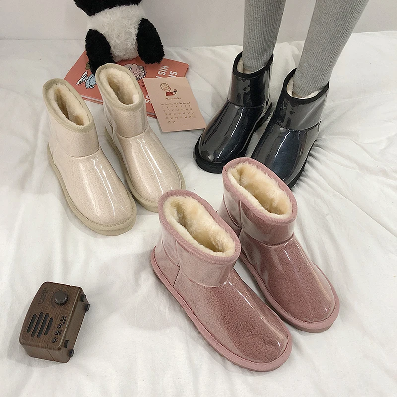 

Зимние ботинки с мехом, Брендовая женская обувь, ботинки на плоской подошве, Женские Австралийские ботинки, женские ботинки на низком каблу...