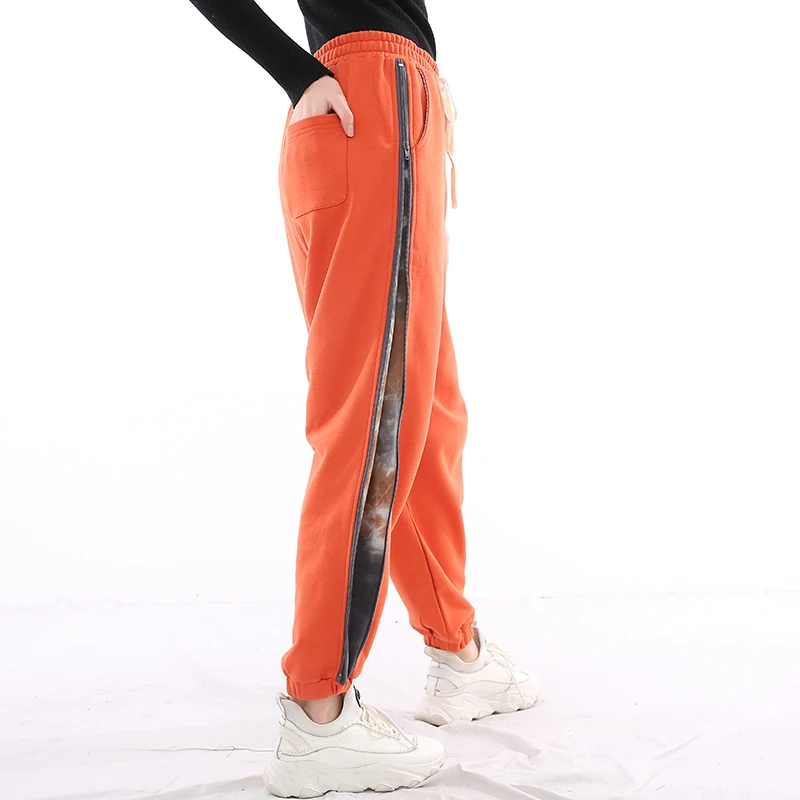 

[EAM] High Waist Tie Dye Spliced Print Pattern LongTrousers New Loose Fit Pants Women Fashion Tide Spring Autumn 2021 1DD337615