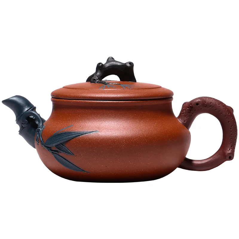 

Yixing purple clay teapot famous all handmade raw ore downhill mud Sanyou teapot pieces 150 ml Kung Fu Tea Set