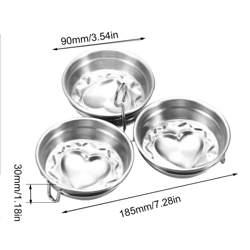 

304 Stainless Steel Mould Egg Cooker Egg Cooking Plate With Oil Brush Egg Cooking Tools Love Lunch Mold