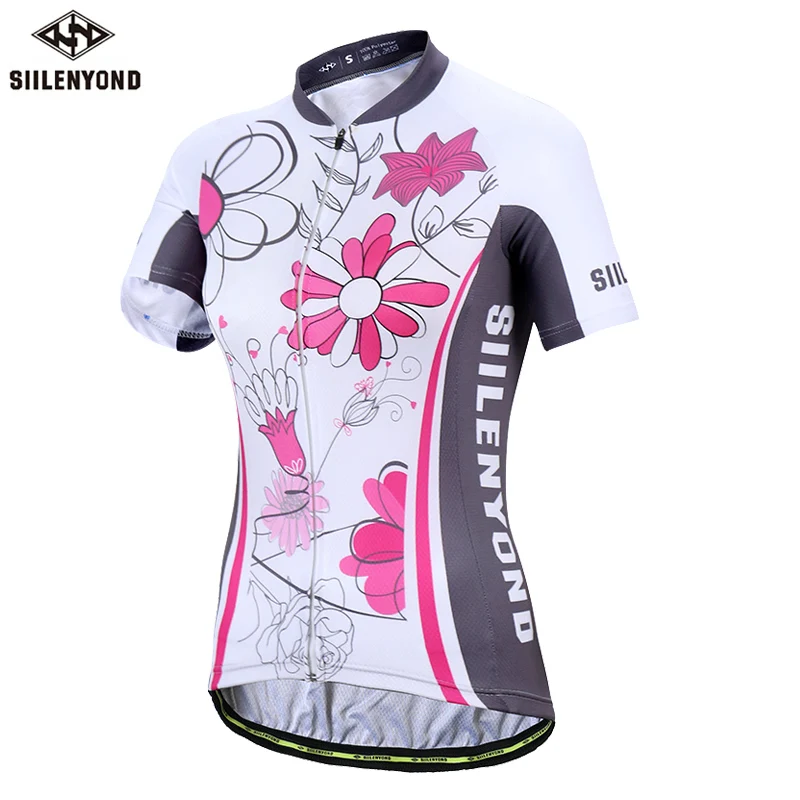 

Siilenyond Pro Women's Cycling Jerseys Summer Breathable Cycling MTB Bicycle Clothing Mountain Bike Clothes Cycling Shirts