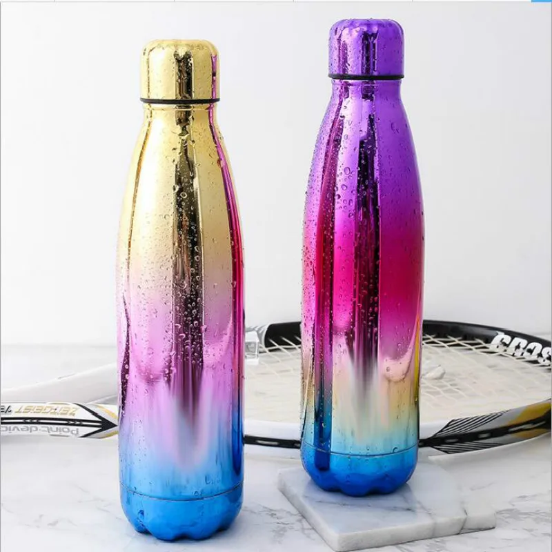 500 мл Термос из нержавеющей стали Вакуумная чашка с градиентом бутылка для колы