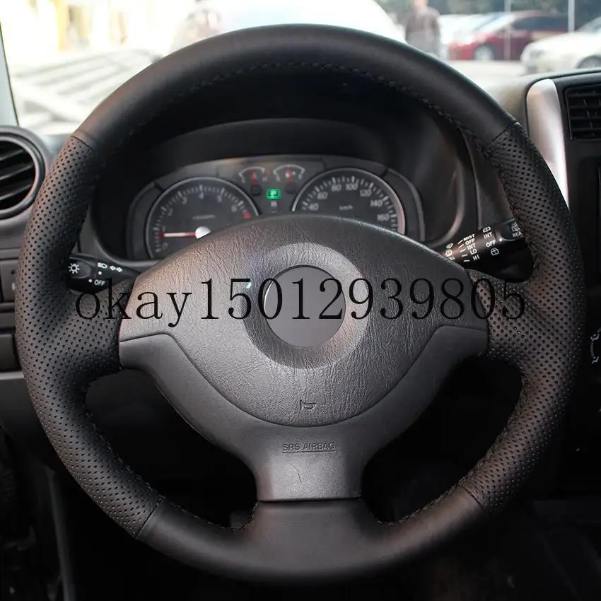 

Сделай сам, сшитая вручную, черная искусственная кожа, модель Suzuki Jimny 2007-2012
