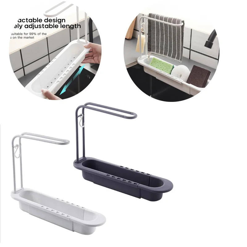 Sink Organizer Dish Drainer Kitchen For Soap Towel Rack Home Supplies Accessories Adjustable Shelf Storage | Дом и сад