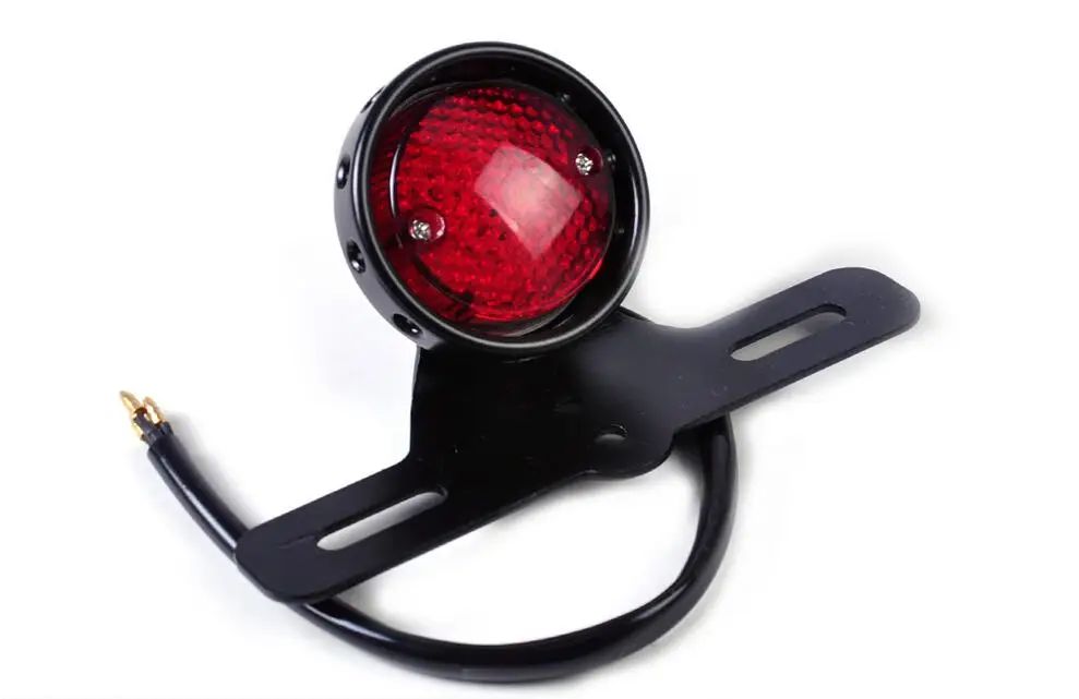 Мотоциклетные светодиодные Ретро красные задние стоп-сигналы стоп лампы с