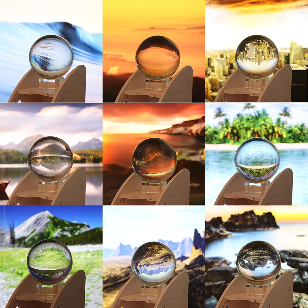 

80mm Photography Balls Crystal Craft Decor Artificial Crystal Ball Natural Magic Healing Sphere Globe Glass Ball Ornament Decor