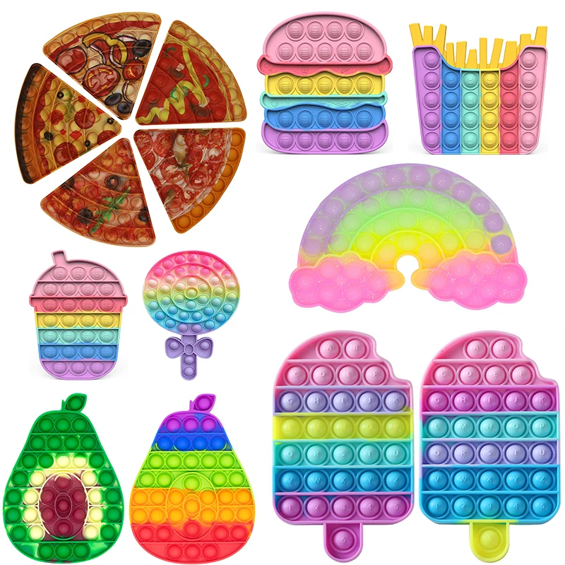 

Эмуляция еды пицца пузырьковая игрушка-Антистресс игрушка для взрослых сжимаемая Игрушка антистресс мягкая сжимаемая игрушка для детей де...
