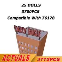 in stock 3700pcs movie series 76178 daily bugle tower building blocks office bricks heroes model diy educational toys kids gifts