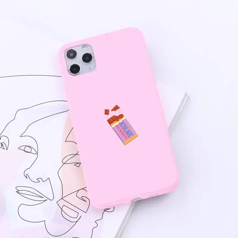 

Cartoon fruit Simplicity Art aesthetics Phone Case Candy Color for iPhone 6 7 8 11 12 s mini pro X XS XR MAX Plus