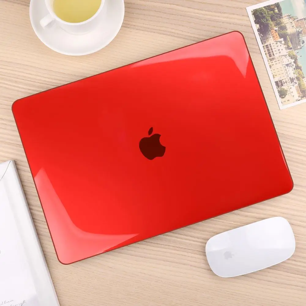crystal red Для MacBook Pro Air retina 11 12 13 1" Кристальный и матовый чехол для ноутбука для Macbook Pro 13 15 16 Touch Bar A2159 A1989 A2141 - Цвет: crystal red