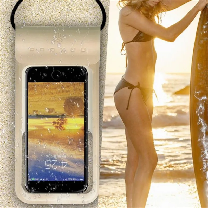

2022 6Inch Floating Airbag Swimming Bag Waterproof Mobile Phone Pouch Cell Phone Case For Swim Diving Surfing Beach Use