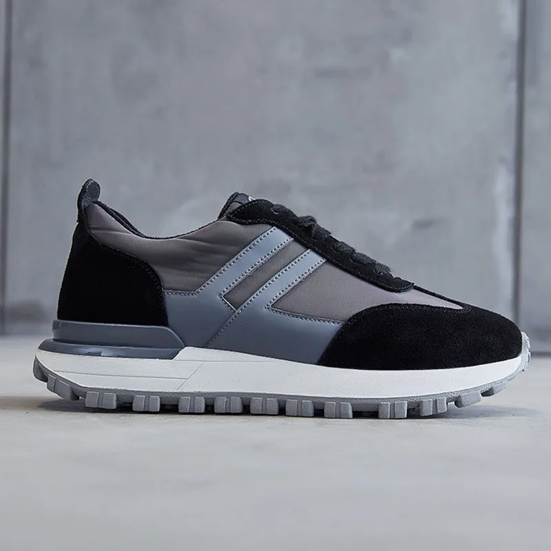 

Women's Shoes for Hiking Genuine Leather Lace Up Round Toe Rubber Sole Leisure Sneakers 2021 New Fashion Comfort Low Heel Sports