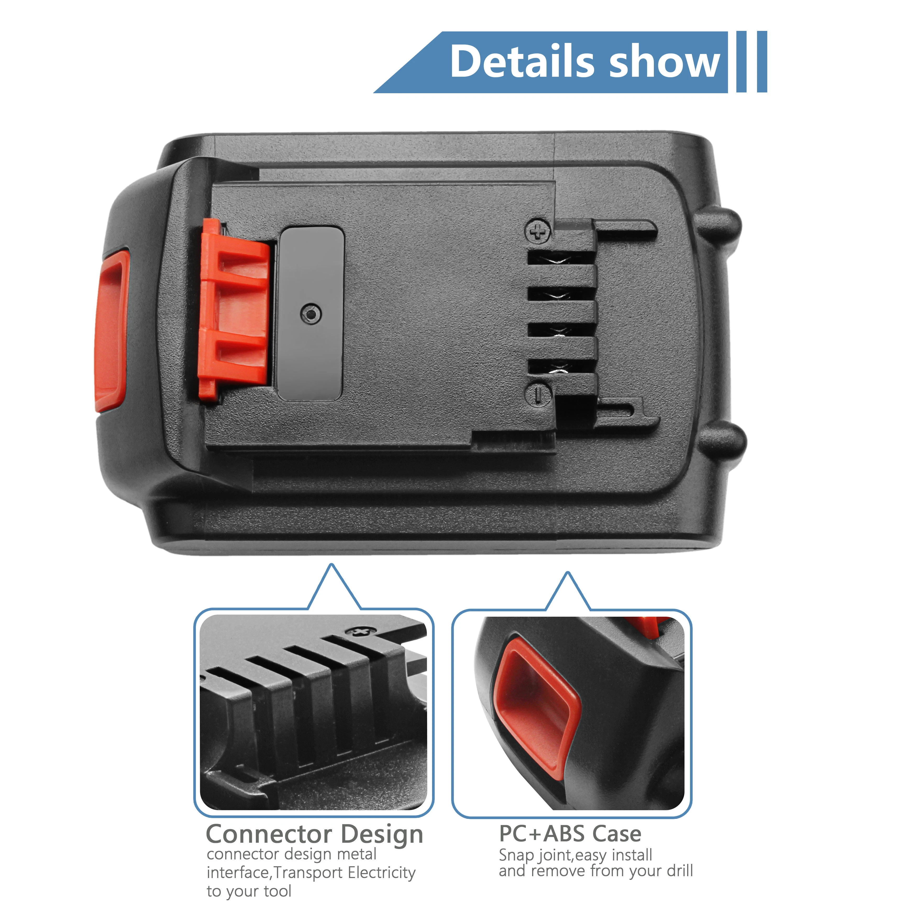 Аккумулятор + зарядное устройство LBXR20 6000 мАч для аккумулятора Black &amp Decker 20 в