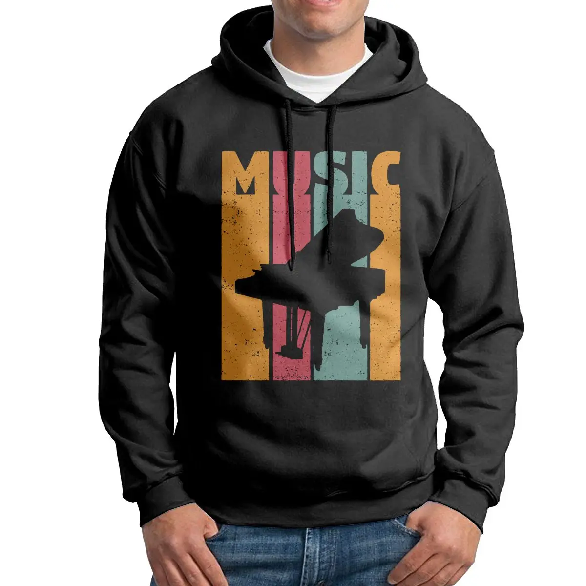 

Vintage Piano Men Hooded Sweatshirt Cotton Vintage Hoodie Unique Hoodie Shirt