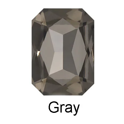 Gray Square Clip 1 шт. модные красные заколки для волос розовое золото, розовый квадратный кристалл заколки для волос черный горный хрусталь заколка для волос для женщин Девушка аксессуары для волос - Окраска металла: Gray Square Clip